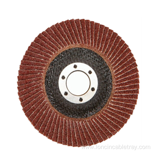 Aluminum oxide flap disc with fiberglass backing